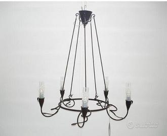 AGE L5 Lampadario sospensione ferro battuto 