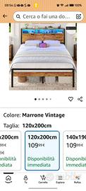 Letto e materasso 120×200