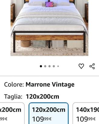 Letto e materasso 120×200