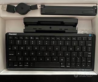 Tastiera Bluetooth Hamlet con supporto