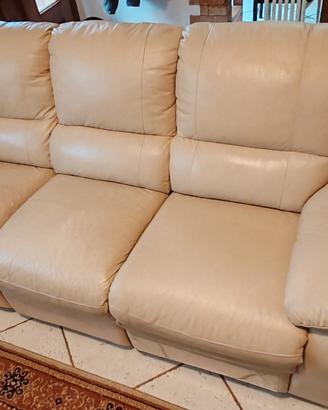 Divano 3 Posti con Seduta Relax – Color Crema