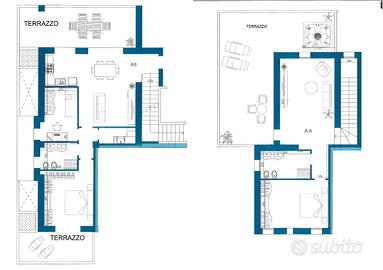Attico con terrazzo di 80 mq