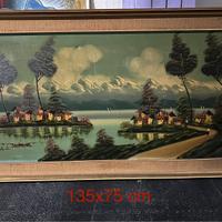 Quadro 135x75 cm paesaggio narurale su tela