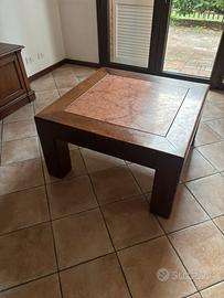 Tavolino in Legno Massello e Piano in Marmo