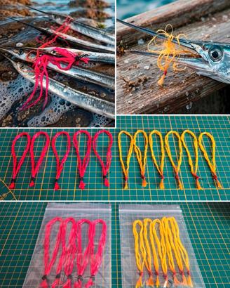 Pesca, Matassine Artigianali col. Giallo/Rosso
