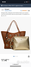 Borsa Desigual  marrone con pochette oro