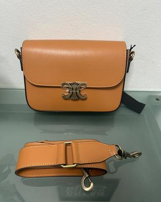 Borsa in pelle nuova color cuoio