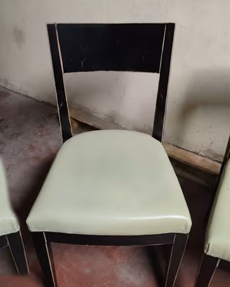 Sedie Moderne in Legno Nero e Seduta imbottita