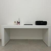 Scrivania 180 x 60 cm, bianca, stile moderno