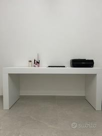 Scrivania 180 x 60 cm, bianca, stile moderno