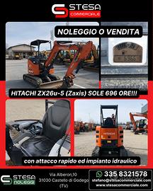 Miniescavatore Hitachi ZX26U-6 (Zaxis) - Solo 696 