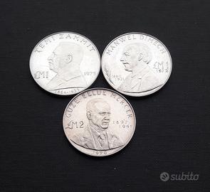 ARGENTO 987 _ 3x monete 1e2 pound 10g MALTA _ 30g