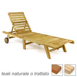 Lettino prendisole in legno teak esterno giardino