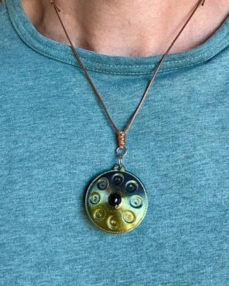 Collana Handpan con Pietra Naturale Artigianale