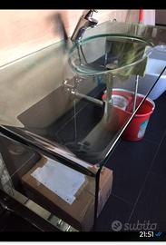 lavabo bagno in cristallo 