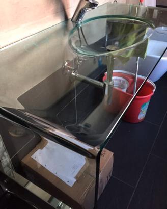 lavabo bagno in cristallo 