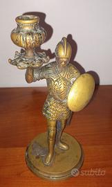 Candelabro Cavaliere in Bronzo/Ottone - Anni 30/50