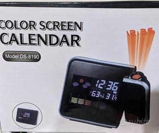 Orologio sveglia calendario con proiettore laser