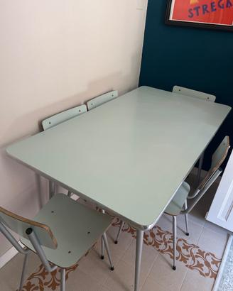 Tavolo anni 60 verde acqua