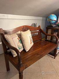 panca in legno antico teak