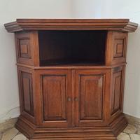 Angoliera porta TV in noce