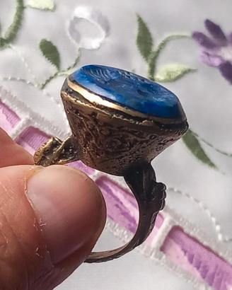 vecchio anello sigillo afhgano mm 17,8