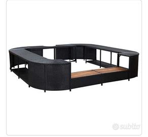 bordo mini spa idromassaggio polirattan 
