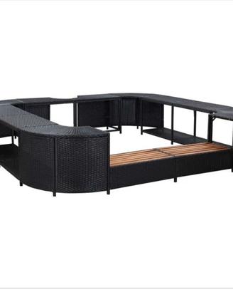 bordo mini spa idromassaggio polirattan 
