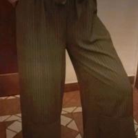 Pantalone gonna a righine verde militare New Colle