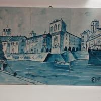 quadro con piastrelle in ceramica