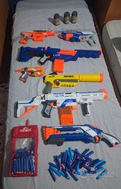 7 Nerf + munizioni + bersagli