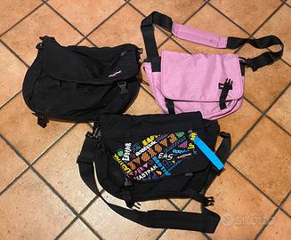 3 borse tracolla, no zaini, Eastpak U.S.A,  scuola