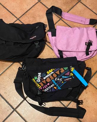 3 borse tracolla, no zaini, Eastpak U.S.A,  scuola
