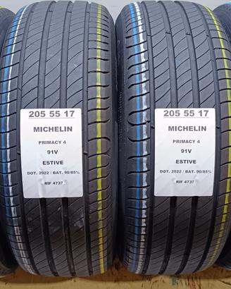 4 GOMME 205 55 17 MICHELIN RIF4737