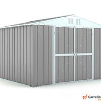 Box capanno giardino Acciaio 327x269 grigio chiaro