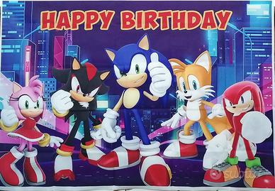 BANNER/TELO BUON COMPLEANNO SONIC