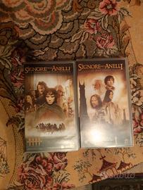 2 vhs il signore degli anelli la compagnia-torri