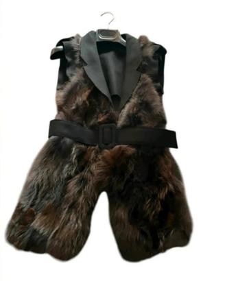 Gilet blu - Gilet in pelliccia sintetica - Gilet da donna basic