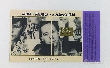 Biglietto originale concerto SIMPLE MINDS 1986