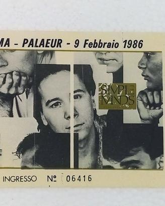 Biglietto originale concerto SIMPLE MINDS 1986