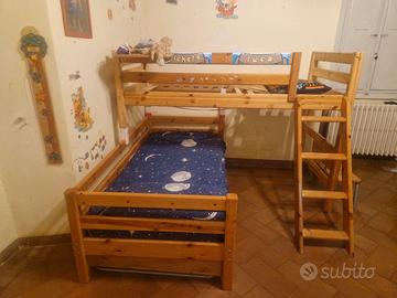 Letto Flexa singolo o a castello, + terzo letto