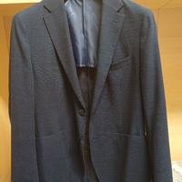 Giacca uomo 52 sportiva blu, asole aperte