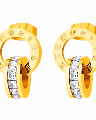 ORECCHIN ZIRCONI IN RIVESTITI IN ORO 87871