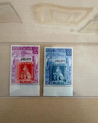 Francobolli Trieste A centenario Toscana 1951