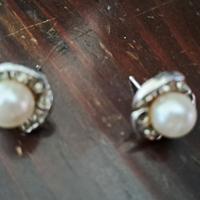 orecchini vero argento e perla