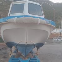 Barca in vetroresina a motore