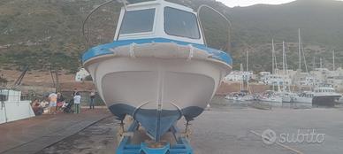 Barca in vetroresina a motore