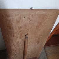 spianatoia, mattarello legno d'epoca professionale