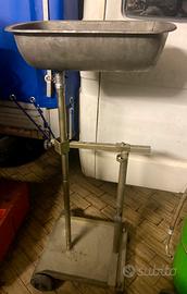 Carrello raccogli olio in acciaio inox