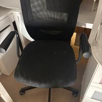 Sedia ufficio ergonomica nera poltrona